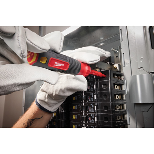 Tournevis &agrave; embouts interchangeables &agrave; tige articul&eacute;e isol&eacute; 1000 V, 2-en-1, 8-4/5" lo, Prise Coussin&eacute;e Planification Entrepots Molloy