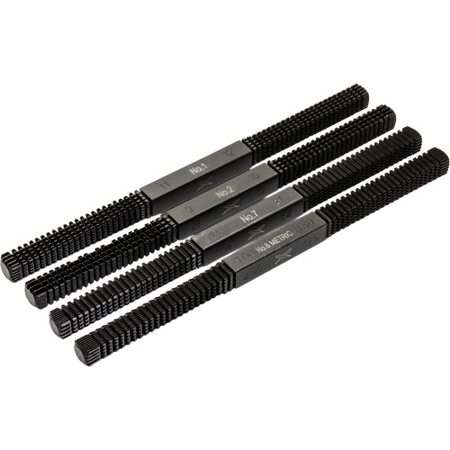 Jeu de 4 limes de restauration de filets?, Carr&eacute;e, 9" Planification Entrepots Molloy