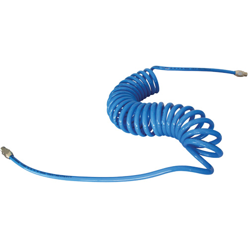 MAXAIR Coiled Hose, Air, 1/4" ID x 50' L, Polyurethane Planification Entrepots Molloy