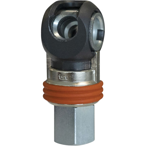 Raccord industriel rapide basculant TOPQUIK SC, Acier nickel&eacute;, 3/8", NPT femelle, 360 PSI Planification Entrepots Molloy