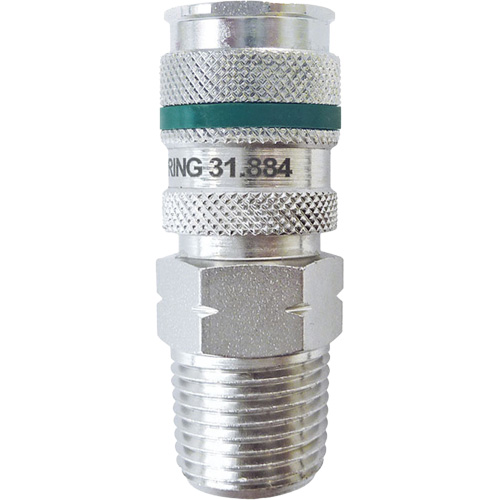 Raccord rapide QUIKSILVER Ultraflo 7,8 mm, Acier zingu&eacute;, 1/2", NPT m&acirc;le, 362 PSI Planification Entrepots Molloy