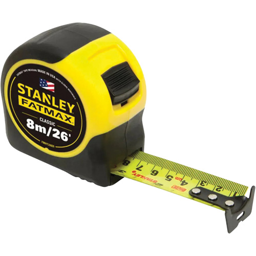 FATMAX&reg; Tape Measure, 1-1/4" x 26'/8 m, Imperial & Metric Graduations Planification Entrepots Molloy