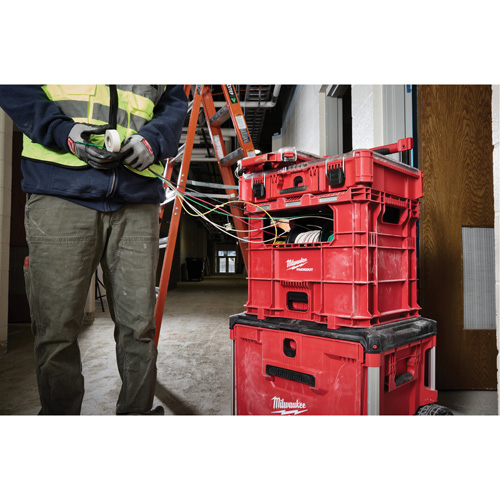 Bac distributeur de fils XL PACKOUT, 15-3/4" x 18-5/8" x 15", Noir/Rouge Planification Entrepots Molloy