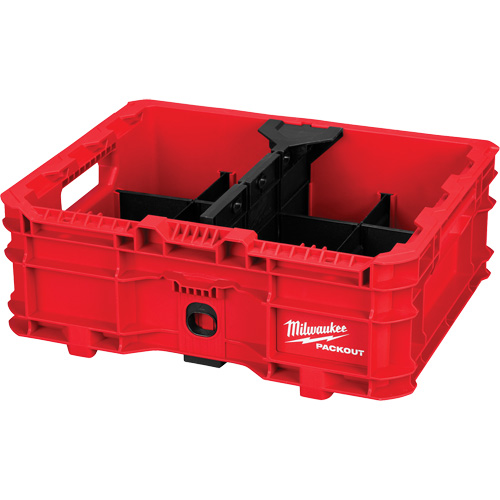 Bac &agrave; profil bas PACKOUT, 15" x 18-5/8" x 6-5/8", Noir/Rouge Planification Entrepots Molloy