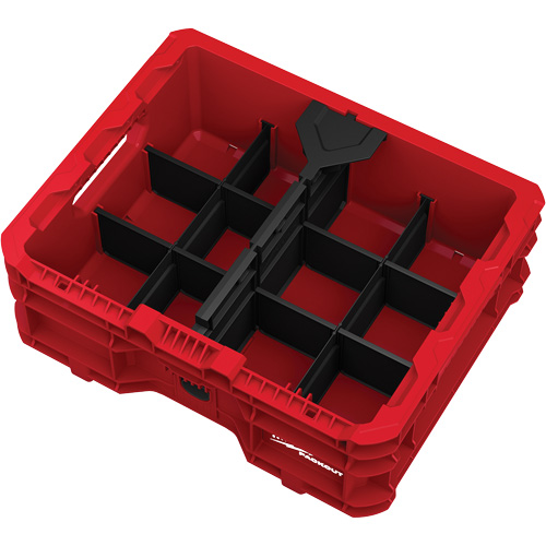 Bac &agrave; profil bas PACKOUT, 15" x 18-5/8" x 6-5/8", Noir/Rouge Planification Entrepots Molloy