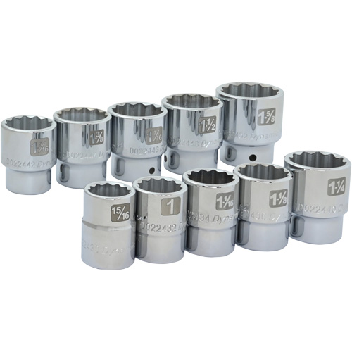 Jeu de douilles SAE &agrave; 12 pans, 10 Mcx, Prise de 3/4" Planification Entrepots Molloy