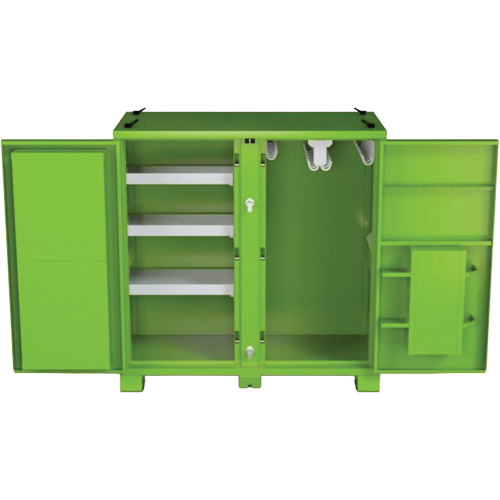 Armoire de rangement d'&eacute;PI sur place, Acier, Vert lime haute visibilit&eacute; Planification Entrepots Molloy
