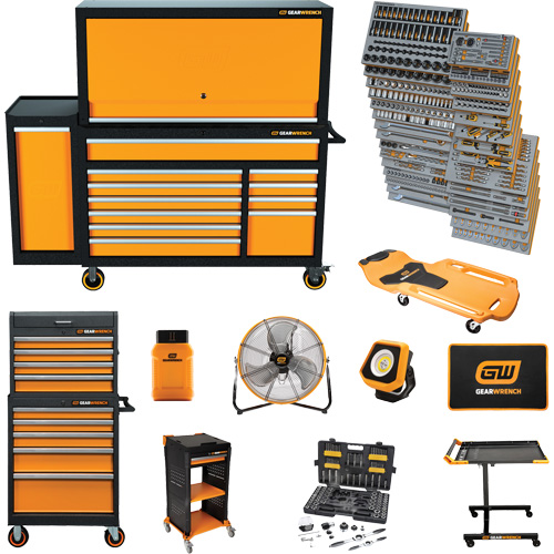 MEGAMOD Master Mechanics Tool Set in Premium Modular Foam Trays with Tool Storage & Shop Equipment, 1331 Pieces Planification Entrepots Molloy