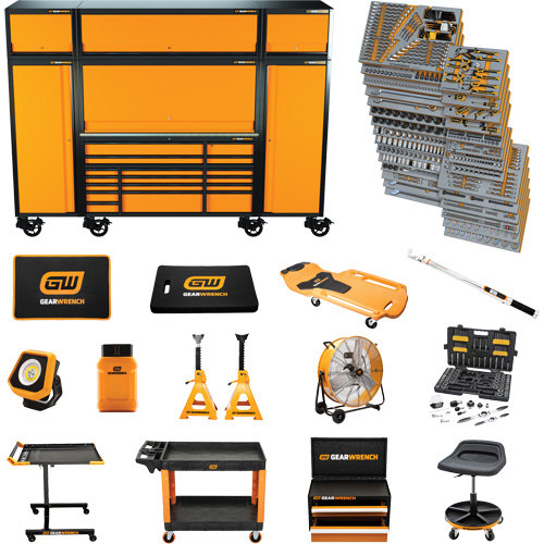 MEGAMOD Mechanics Tool Set in Premium Modular Foam Trays with Tool Storage & Shop Equipment, 1858 Pieces Planification Entrepots Molloy