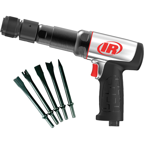 Marteau pneumatique robuste avec burins, 21,8 pi³/min, 1/4" NPT, 2600 coups/min, 3/4" x 3-3/4" (19,05 mm x 95,25 mm) Planification Entrepots Molloy
