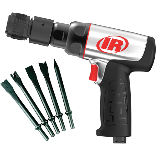 Marteau pneumatique robuste avec burins, 16,2 pi³/min, 1/4" NPT, 3330 coups/min, 3/4" x 2-1/2" (19,05 mm x 63,5 mm) Planification Entrepots Molloy