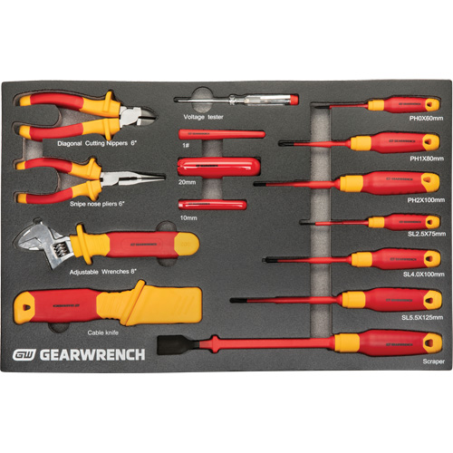 VDE Insulated Tool Set, 1000 V, 72 Pcs Planification Entrepots Molloy