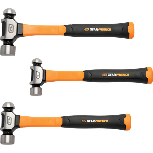 Ball Pein Hammers with Fiberglass Handles Set, 3 Pieces Planification Entrepots Molloy