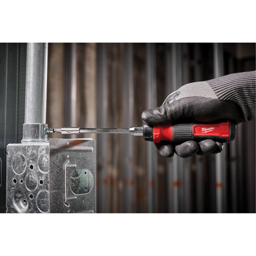 Tournevis &agrave; cliquet 14-en-1 &agrave; embouts multiples avec porte-embout de 1/4", 10-11/100" lo, Prise Coussin&eacute;e Planification Entrepots Molloy