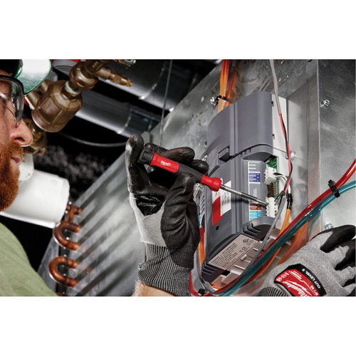 Tournevis de pr&eacute;cision 4-en-1 &agrave; embouts multiples avec porte-embout de 1/4", 5-3/4" lo, Prise Coussin&eacute;e Planification Entrepots Molloy