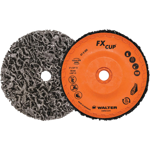 Brosse-boisseau FX, 4-1/2" dia., Oxyde d'aluminium Planification Entrepots Molloy