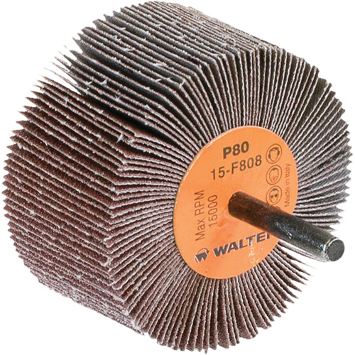 Flap Wheels-Coolcut Flap Wheels, Aluminum Oxide, 80 Grit, 3" x 1-1/2" x 1/4" Planification Entrepots Molloy