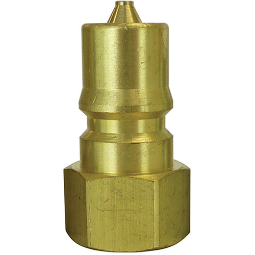 Hydraulic Quick Coupler Plug, 1/4" Dia., Brass Planification Entrepots Molloy