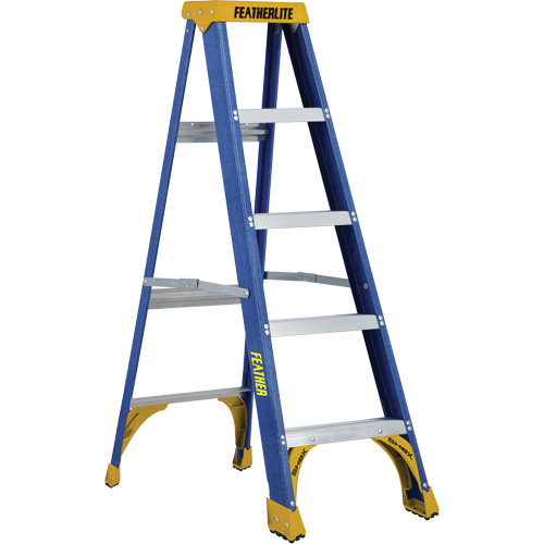 Industrial Duty Stepladders (6300 Series), 5', Fibreglass, 250 lbs. Capacity, Type 1 Planification Entrepots Molloy