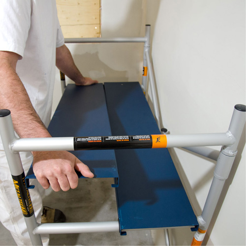 Mobile Work Scaffolding - Mini Scaffoldings, Aluminum Frame, 42" D x 48-1/2" H Planification Entrepots Molloy