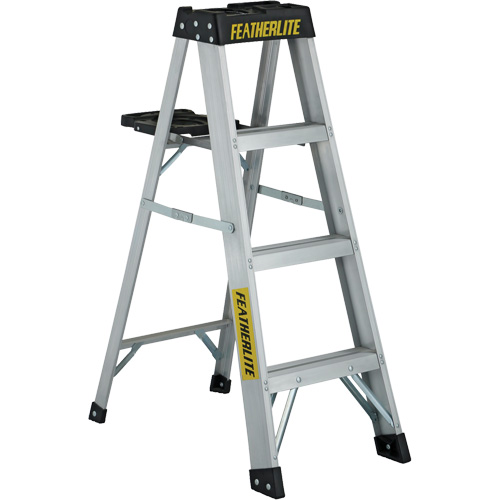 3400 Series Industrial Extra Heavy-Duty Step Ladder, 4', Aluminum, 300 lbs. Capacity, Type 1A Planification Entrepots Molloy