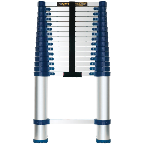 Telescopic Ladder, 3' - 15.5', Aluminum, 250 lbs. Capacity, Type 1 Planification Entrepots Molloy