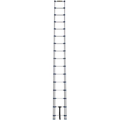 Telescopic Ladder, 3' - 15.5', Aluminum, 250 lbs. Capacity, Type 1 Planification Entrepots Molloy