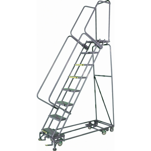 All Directional Ladders, 10 Steps, 24" Step Width, 100" Platform Height, Steel Planification Entrepots Molloy