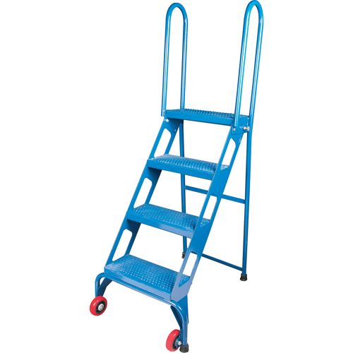 &eacute;chelle pliante portative, 4 marches, Perfor&eacute;, Hauteur 40" Planification Entrepots Molloy