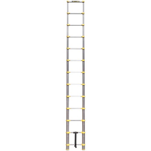Telescopic Ladder, 3' - 12', Aluminum, 250 lbs. Capacity, Type 1 Planification Entrepots Molloy