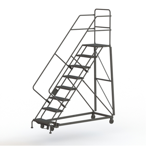 &eacute;chelles robustes en angle de s&eacute;curit&eacute;, 8 marches, Stri&eacute;, Inclinaison 50°, Hauteur 80" Planification Entrepots Molloy