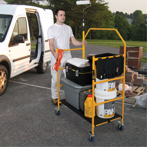 Jobsite Series 4' Safety Rail & Tool Shelf Scaffold Kit, Steel Frame, 49-1/2" D x 57-3/4" H Planification Entrepots Molloy