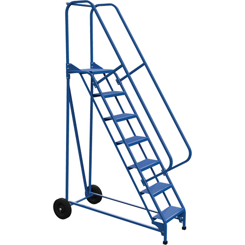 Roll-A-Fold Ladder, 7 Steps, Perforated, 70" High Planification Entrepots Molloy