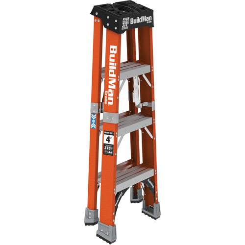 Step Ladder, 4', Fibreglass, 375 lbs. Capacity, Type 1AA Planification Entrepots Molloy