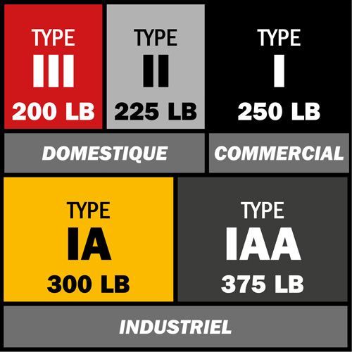 Escabeau avec plateau &agrave; peinture, 4', Fibre de verre, Capacit&eacute; 250 lb, Type 1 Planification Entrepots Molloy
