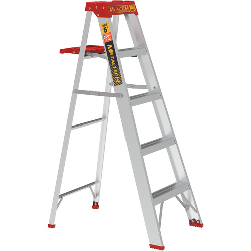 Step Ladder with Paint Tray, 5', Aluminum, 200 lbs. Capacity, Type 3 Planification Entrepots Molloy