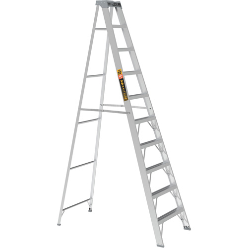 Step Ladder, 10', Aluminum, 225 lbs. Capacity, Type 2 Planification Entrepots Molloy