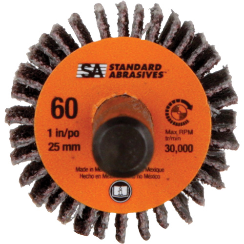Meule &agrave; lamelles Standard Abrasives, Oxyde d'aluminium, Grain 60, 1" x 1" x 1/4" Planification Entrepots Molloy