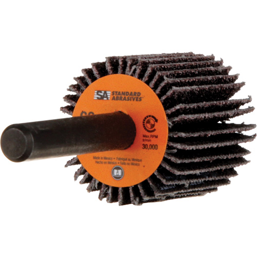 Meule &agrave; lamelles Standard Abrasives, Oxyde d'aluminium, Grain 60, 1" x 1" x 1/4" Planification Entrepots Molloy