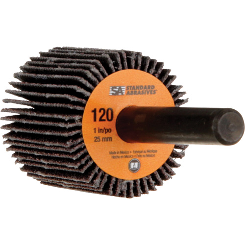 Meule &agrave; lamelles Standard Abrasives, Oxyde d'aluminium, Grain 120, 1" x 1" x 1/4" Planification Entrepots Molloy
