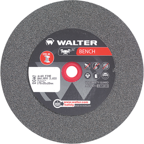 Bench Grinding Wheels, 7" x 1", 1" Arbor, 1 Planification Entrepots Molloy