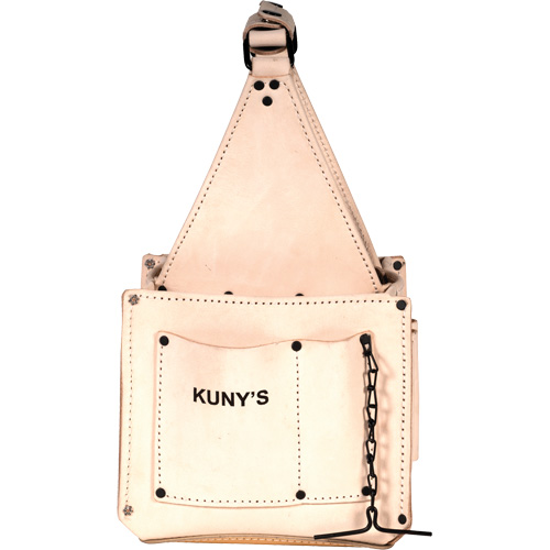 Porte-outils pour &eacute;lectricien et travaux d'entretien, Cuir, 17 pochettes, Beige Planification Entrepots Molloy