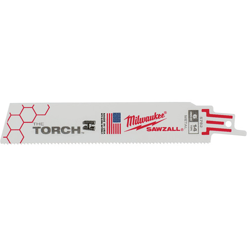 Lames The Torch Sawzall, Bim&eacute;tal, 14 Dents par pouce, 6" lo x 1" la Planification Entrepots Molloy