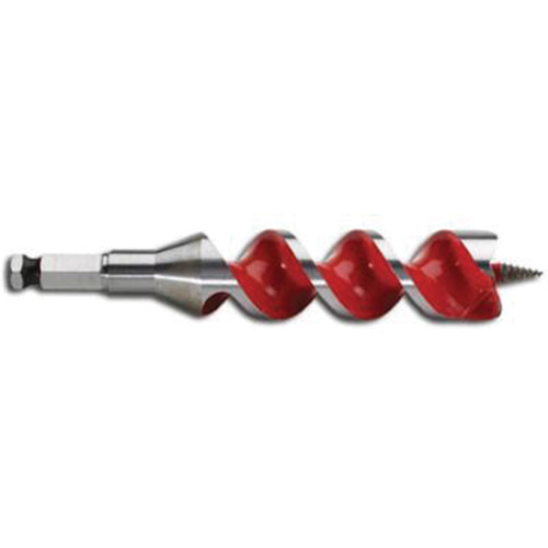 Longue m&egrave;che h&eacute;licoidale pour perceuse, Diam&egrave;tre de 1-1/8", Cannelure 4", Tige 7/16" hexagonal Planification Entrepots Molloy