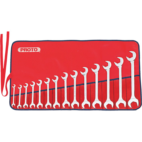 Full Polish Angle Wrench Set, Open-Ended, 14 Pieces, Imperial Planification Entrepots Molloy