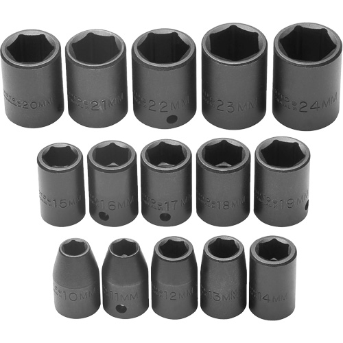 Jeu de douilles, Chocs, Prise 1/2", 6 pans Planification Entrepots Molloy