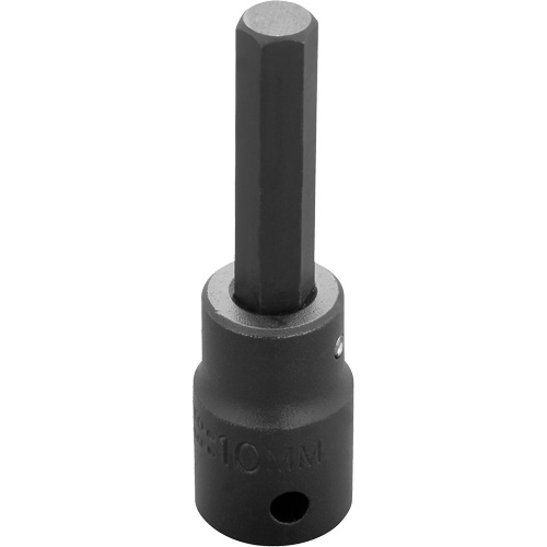 Socket Bit, Hex, 10 mm x 3-1/4" L, 1/2" Drive Planification Entrepots Molloy