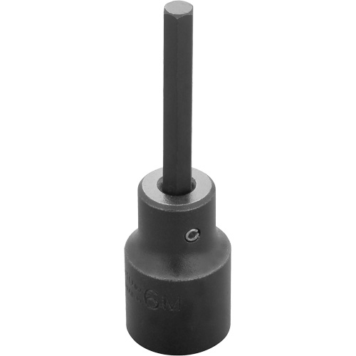 Socket Bit, Hex, 6 mm x 3-1/4" L, 1/2" Drive Planification Entrepots Molloy