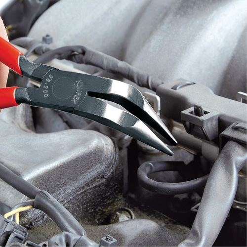 Pince &agrave; bec long de 8" avec angle de sans couteau Planification Entrepots Molloy