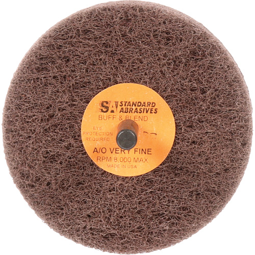 Standard Abrasives Buff & Blend Wheel, 3" Dia. x 3" W, 1/4" Arbor, Aluminum Oxide Planification Entrepots Molloy